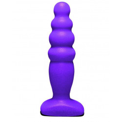Фиолетовый анальный стимулятор Small Bubble Plug - 11 см.